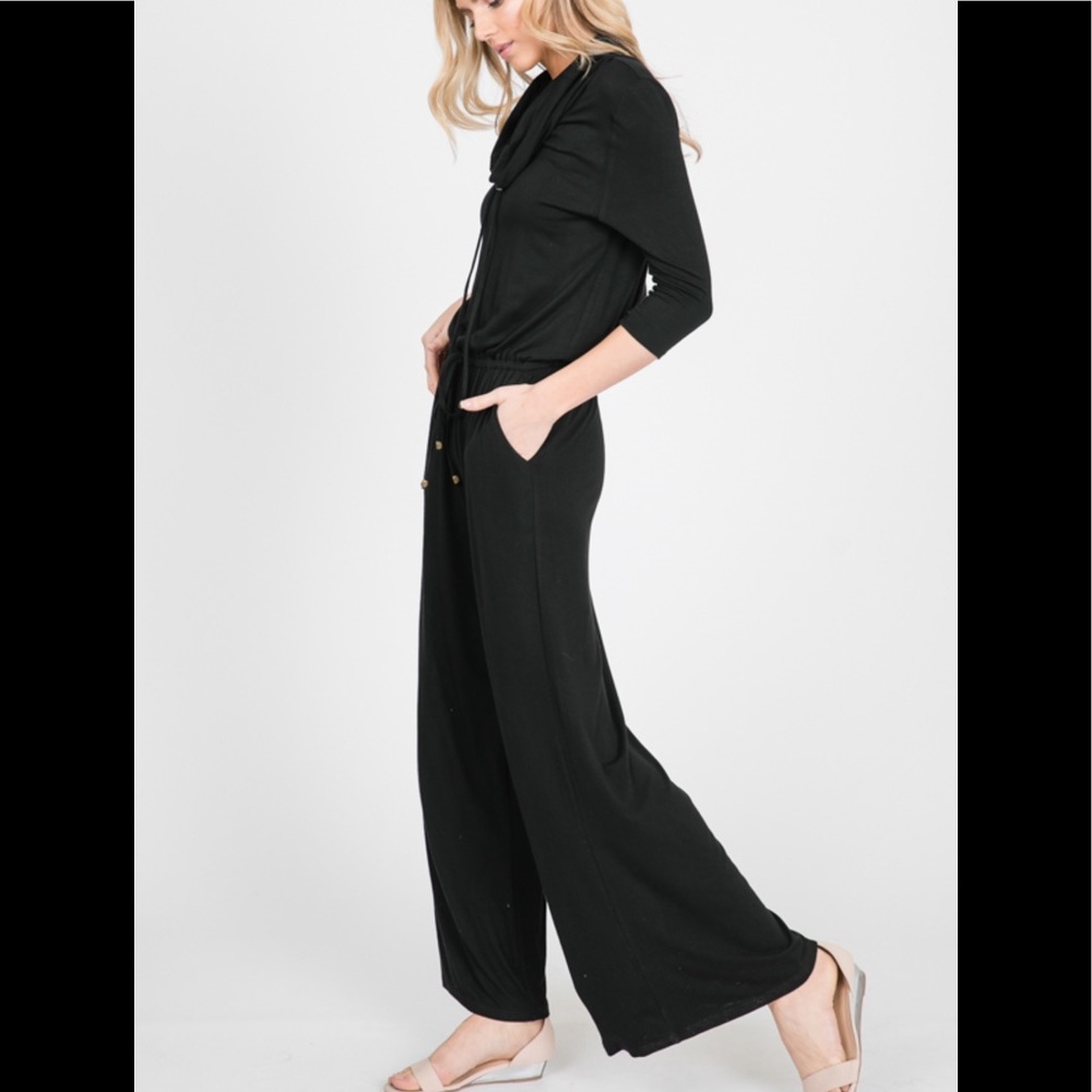 Comfy Black Jumpsuit - Picture 4 of 8
